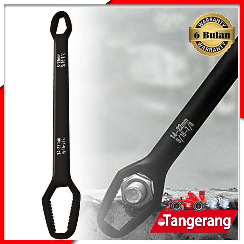 Kunci Ring Multifungsi 8-22mm / Universal Double Head Wrench / Adjustable Kunci Pas Ring