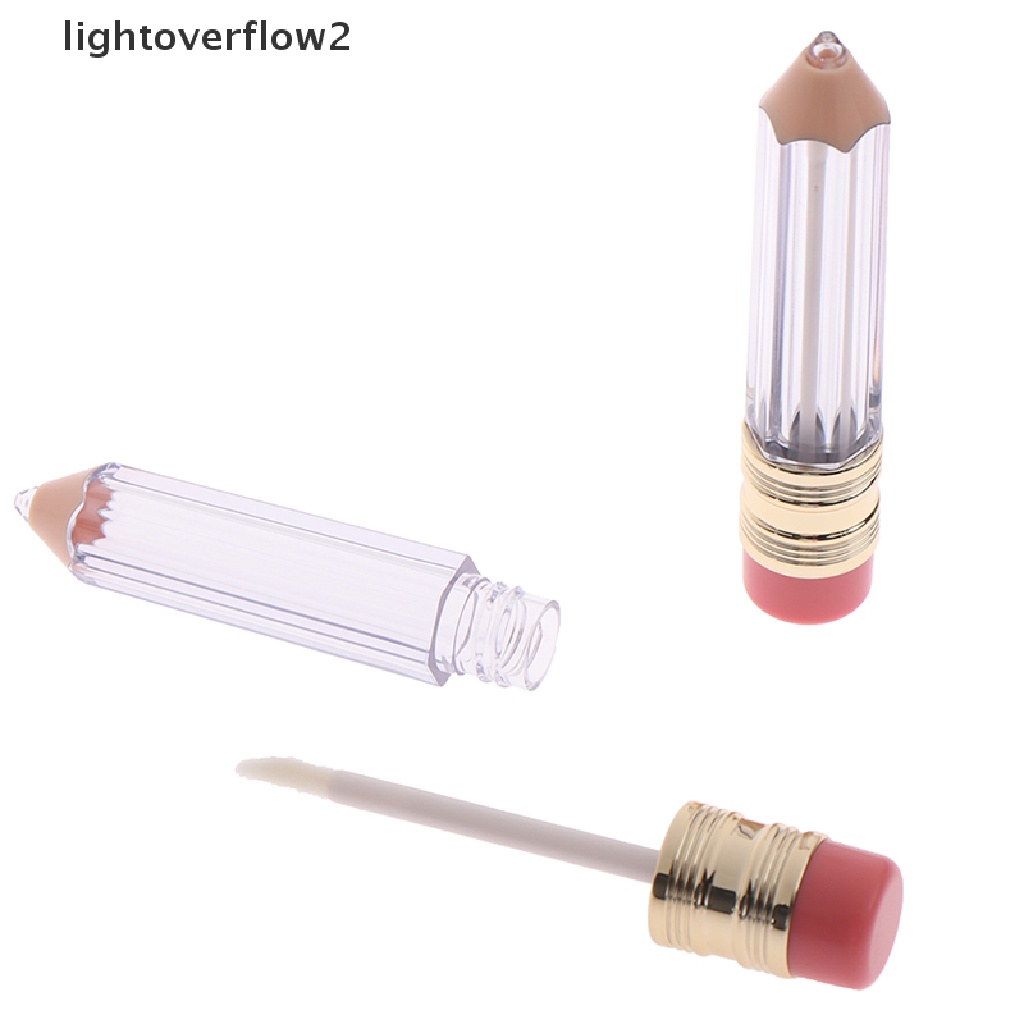 (lightoverflow2) 5pcs Botol Isi Ulang Bentuk Pensil Untuk Lip Gloss