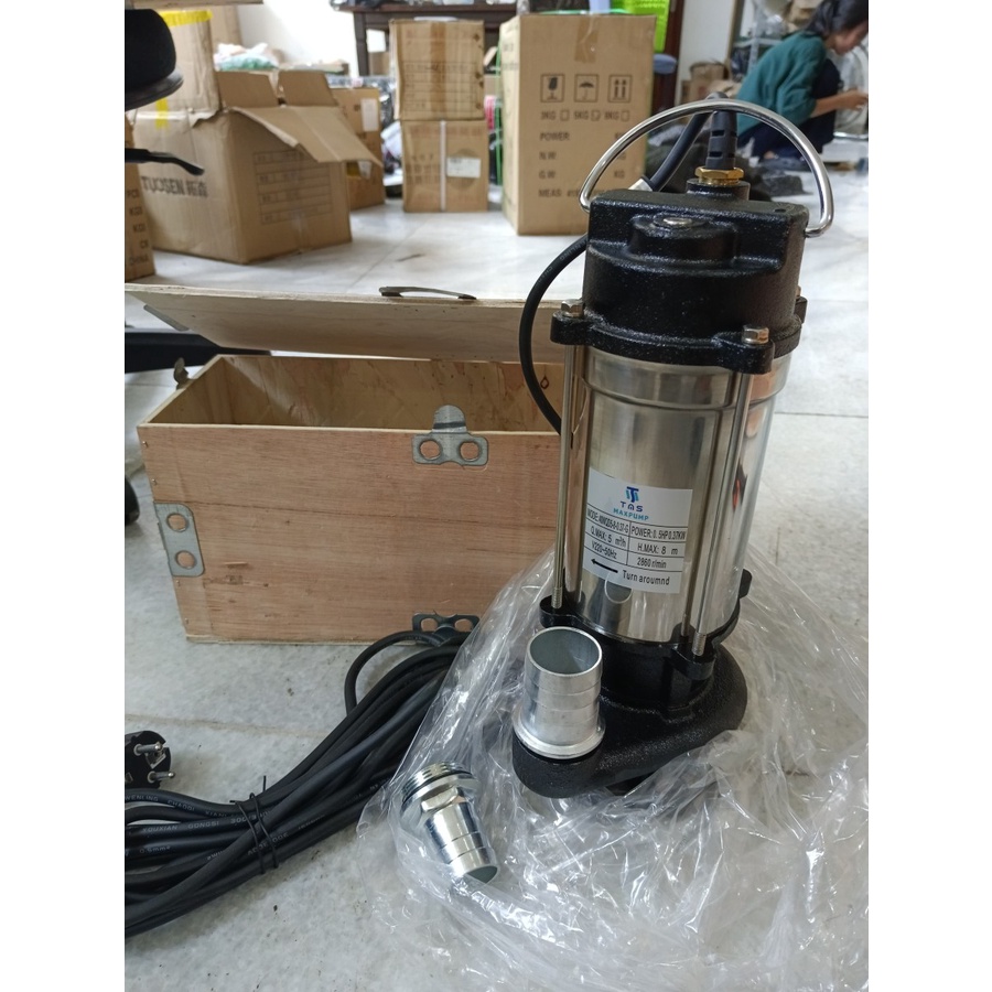 MAXPUMP 40WQD5-7-0.37-G Pompa Celup Air Kotor Kolam ikan 1.5inch 0.5hp 370watt 220volt sawage Pump manual