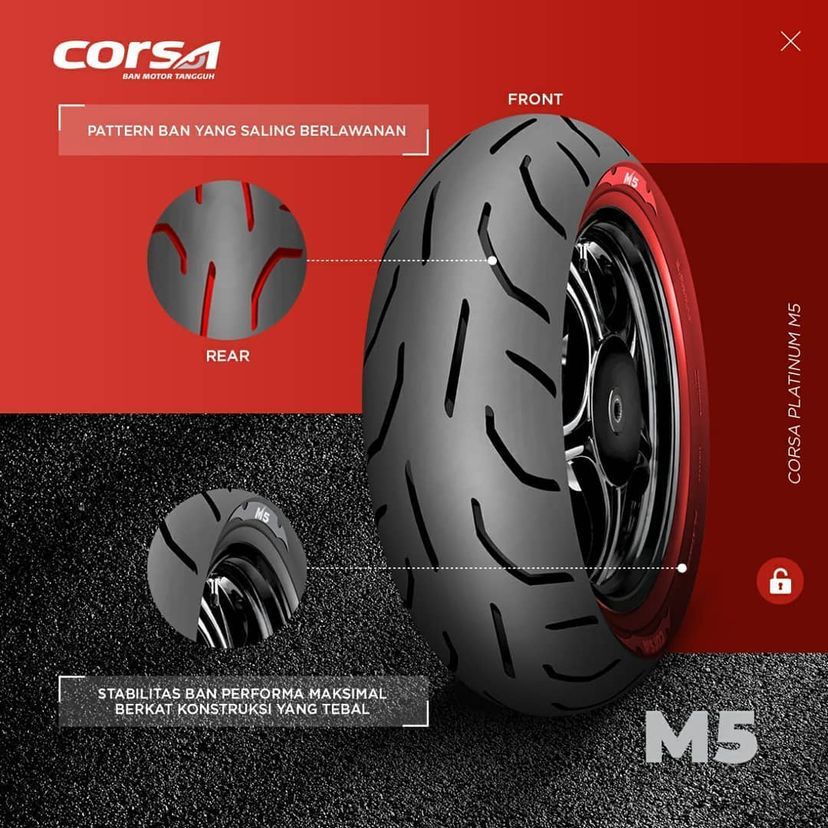 Ban Corsa 130/70 13 Platinum M5 - BAN NMAX