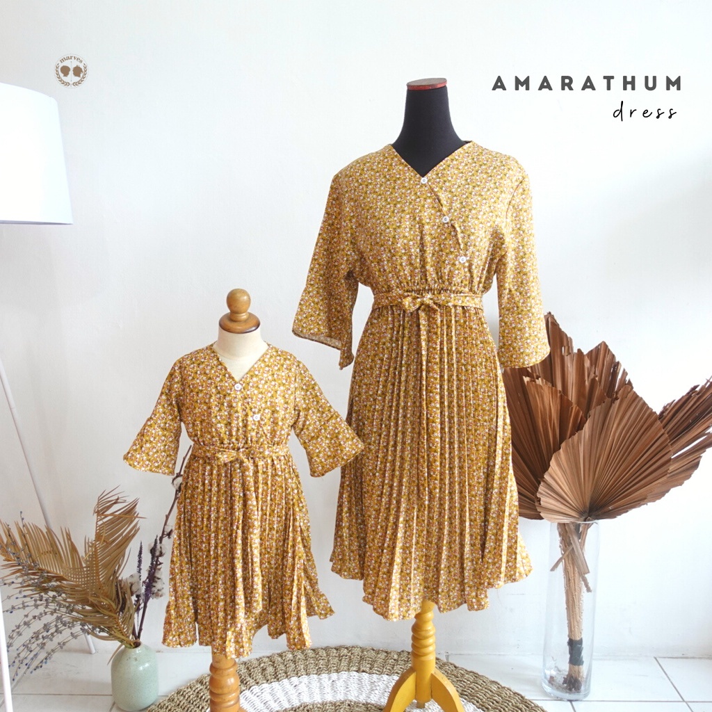 Marves - Amarathum Dress For Mom / Baju Dress Perempuan Dewasa Cantik / Dress Wanita Elegan