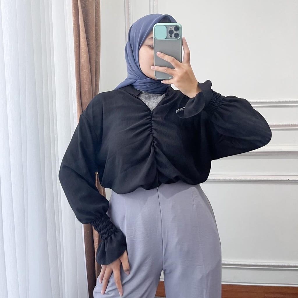 ZDJIAN TOP BLOUSE / ATASAN CRINCLE VARIASI KERUT