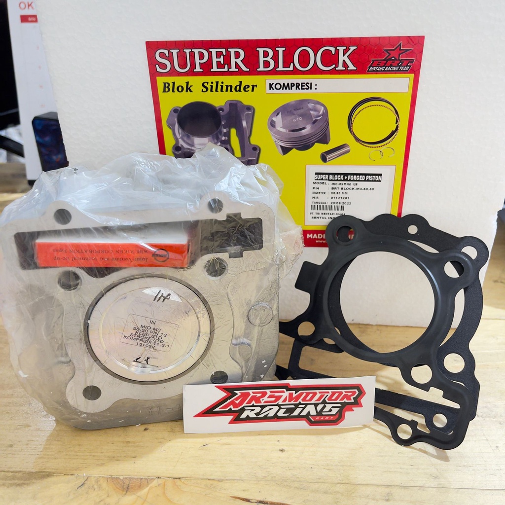 BLOK PISTON CASTING 58,50MM BRT MIO M3 - MIO Z - FINO 125 - 58.50 MM