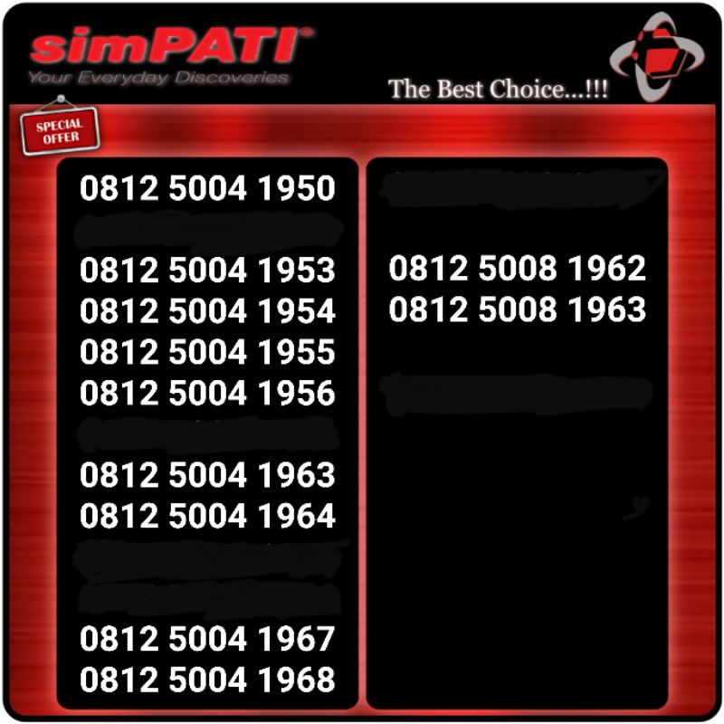 Nomor cantik telkomsel 4g lte best seri bulan tahun