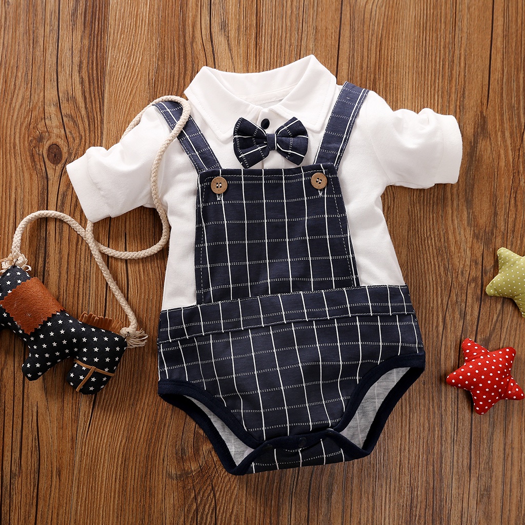 COD!!! jumper bayi lengan pendek model TUXEDO usia 0-2 tahun keren import / brownieground / BA-011