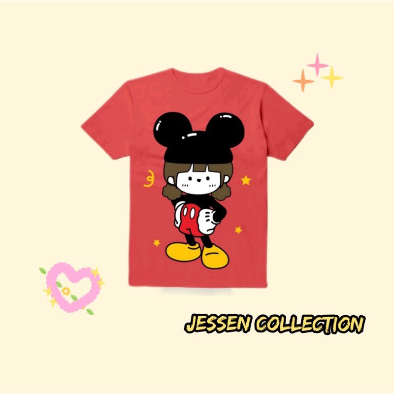 Kaos Anak karakter perempuan/Baju Kaos Anak perempuan/atasan baju anak cewek 3-10tahun