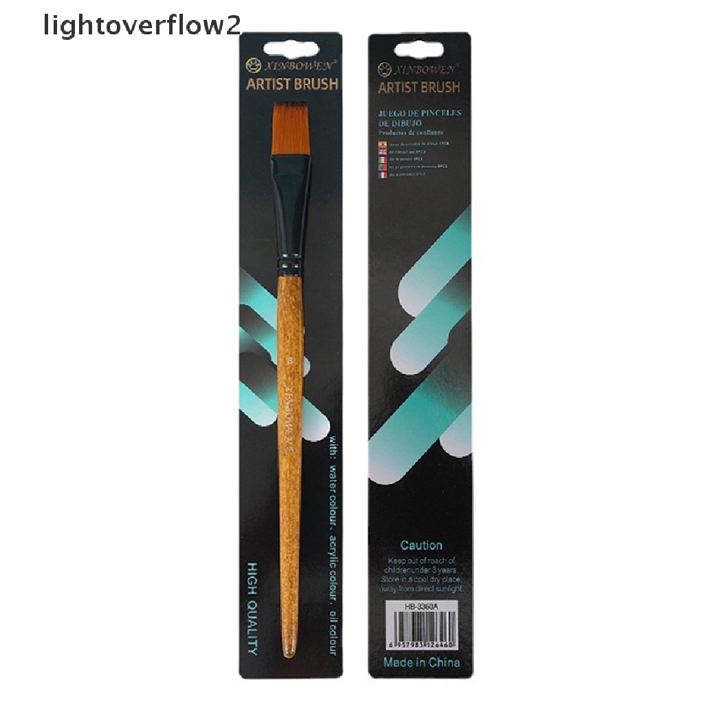 (lightoverflow2) Kuas Cat Air / Minyak Bahan Nilon Untuk Gouache / Akrilik