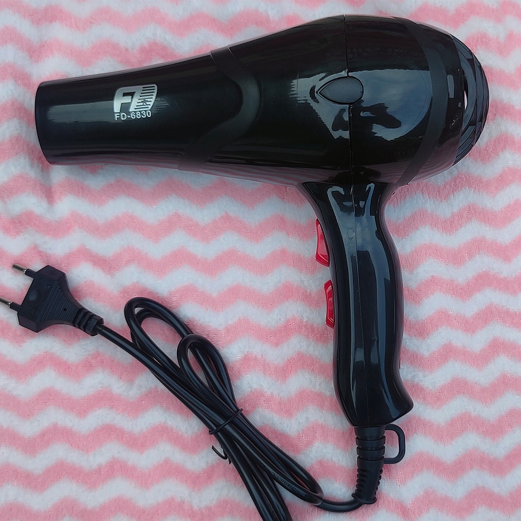 Hair Dryer FD - 6830 Smart Hair Dryer 500W Pengering Rambut Profesional Anti Ribet