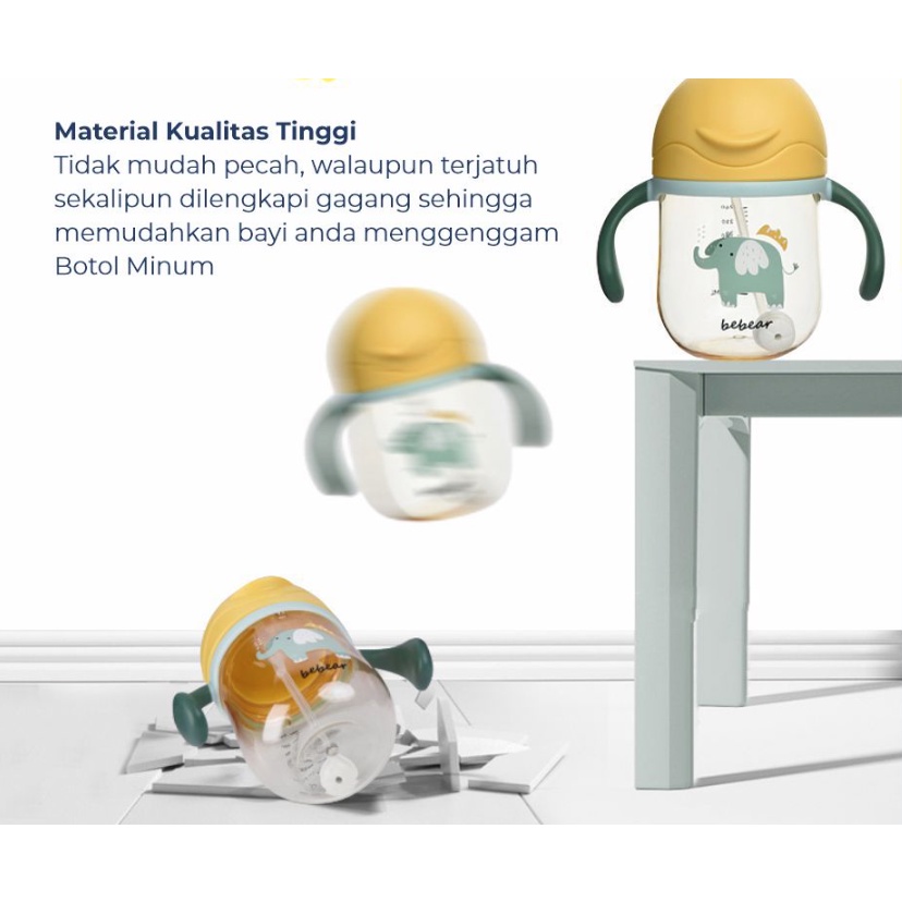 Botol Minum Bayi Gelas Anak Balita Training Cup Baby 280ml Dengan 3 Karakter Lucu B254 Sippy Cup 2121-8