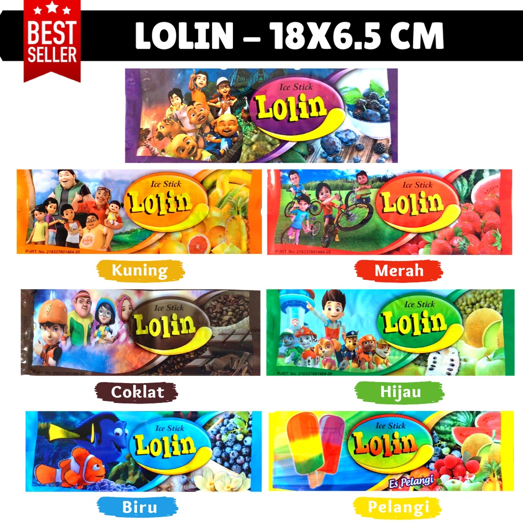 

PLASTIK ES KRIM LOLIN ES BUNGKUS PELASTIK ESKRIM KEMASAN ES CREM LOLY 18,5x6 cm