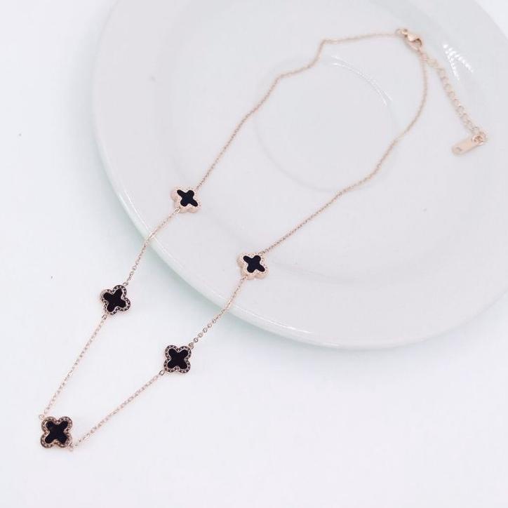 Kejutan Meriah kalung l  Premium fancleef keliling rosegold antikarat