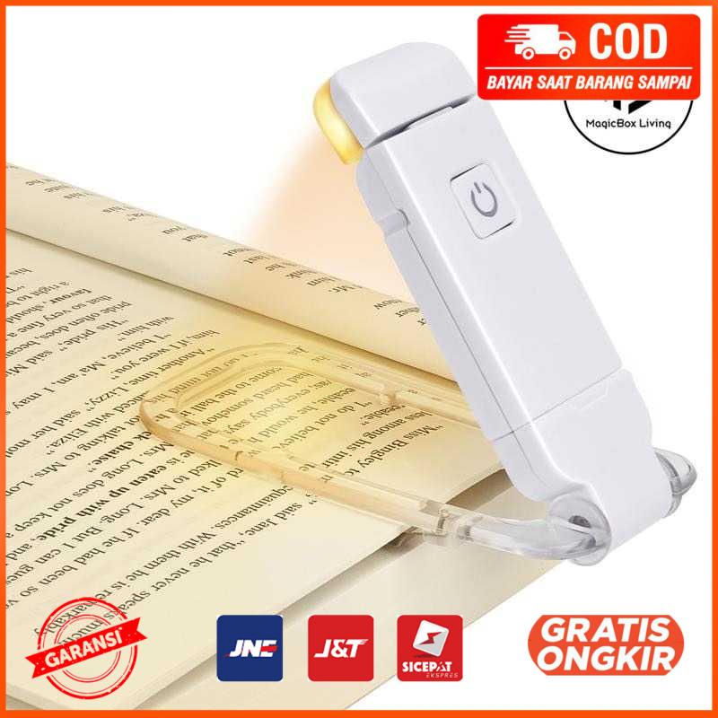 Lampu Baca LED Detachable Clip Bookmark Cool White KD 21