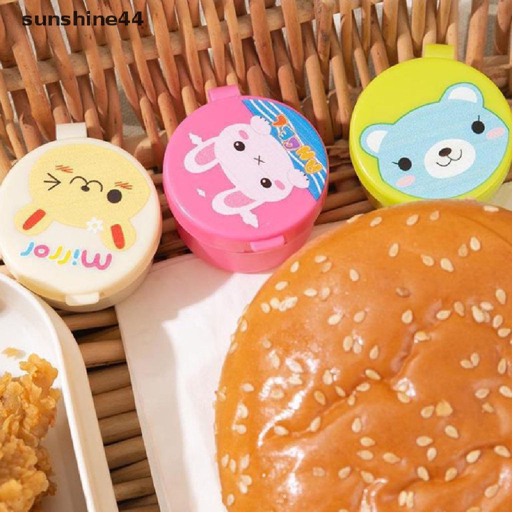 Sunshine 3pcs Kotak Saus Mini Portable Motif Kartun Untuk Anak