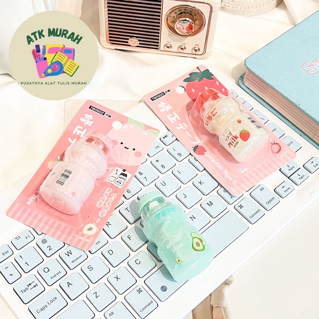 

Correction tape bentuk Yogurt korea lucu Tip ex alat tulis sekolah kado unik penghapus pulpen lucu