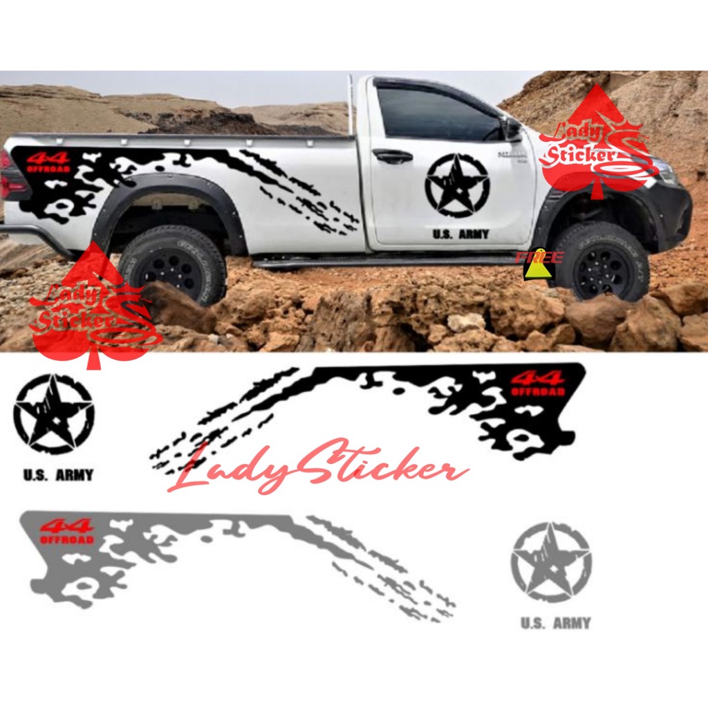 CUTTING STICKER STIKER MOBIL HILUX TRITON RANGER NAVARA SINGLE CABIN