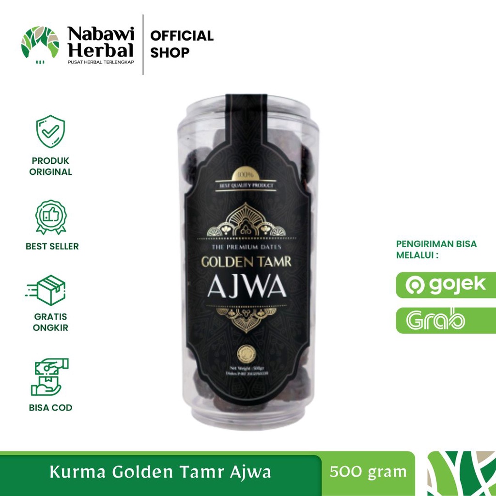 

Kurma Golden Tamr Ajwa 500gr | Kurma Nabi