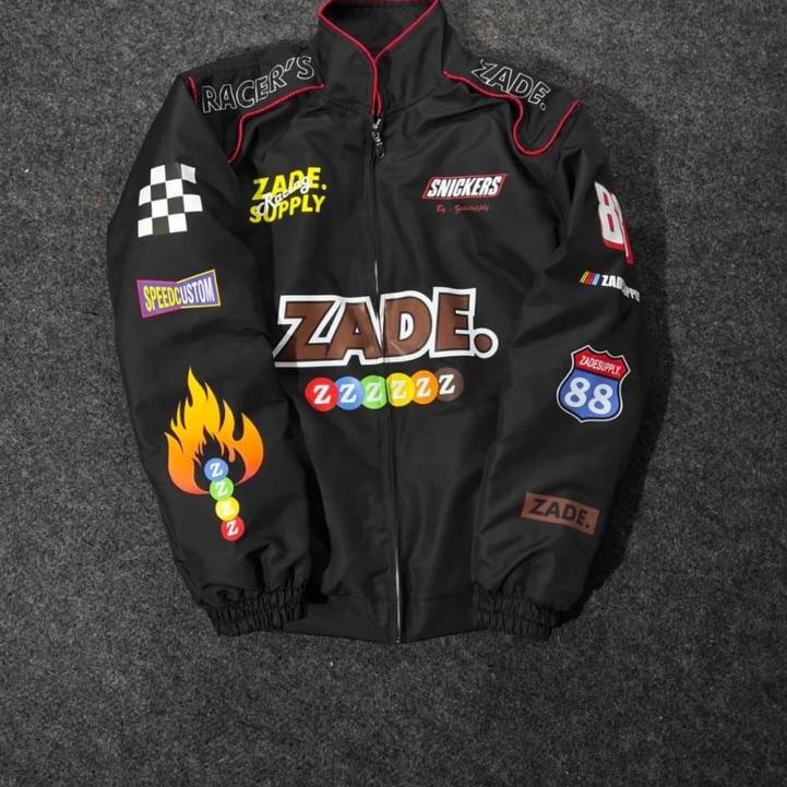 ✨New✨ VARSITY JAKET NASCAR ZADE SUPPLY FULL TAG & LABEL / JAKET BASEBALL NASCAR ZADE RACING UNISEX /