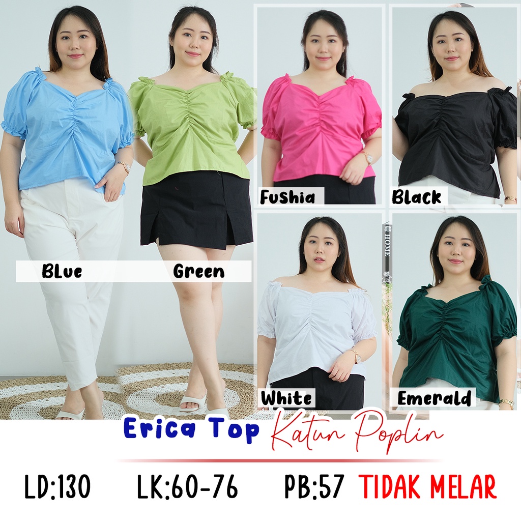 Jual ERICA TOP BAJU ATASAN BLOUSE WANITA BIGSIZE BIG SIZE JUMBO BESAR ...