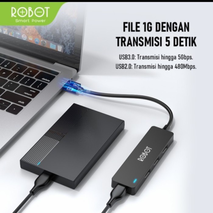 USB Hub Robot H160 4 Port USB 2.0 USB 3.0 High Speed 5GBPS