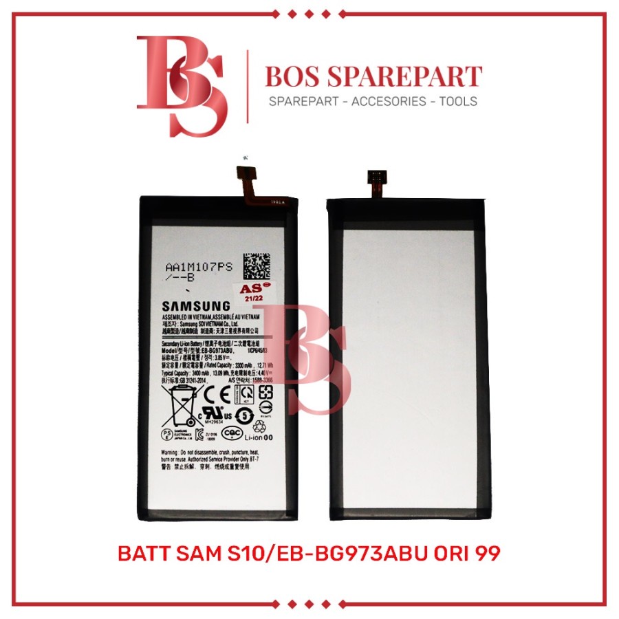 BATTERY SAMSUNG S10 / EB - BG973ABU ORI 99