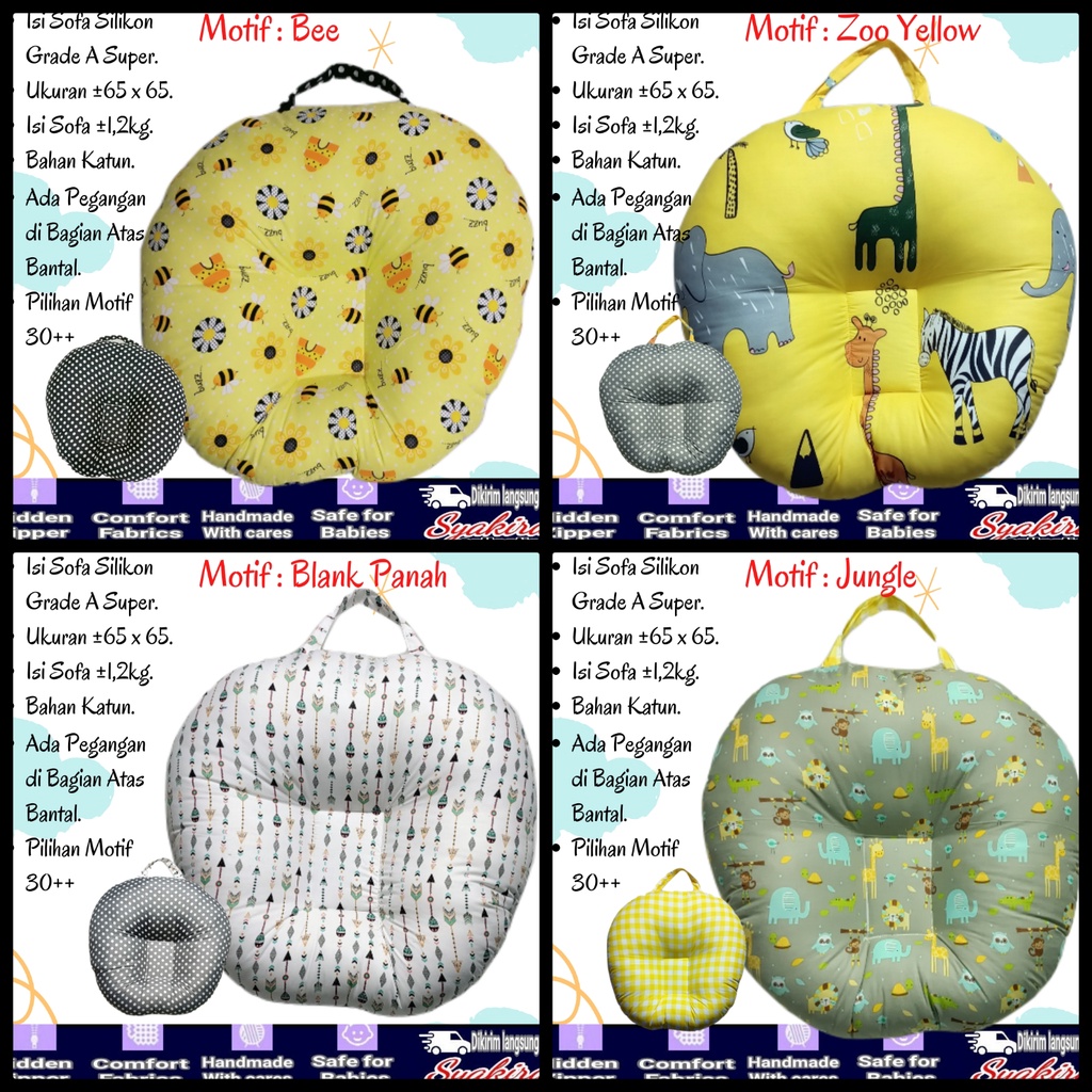 COD - Bantal sofa bayi Kasur Bayi Praktis motif Terbaru Free Tas Mika dan Bantal Peyang