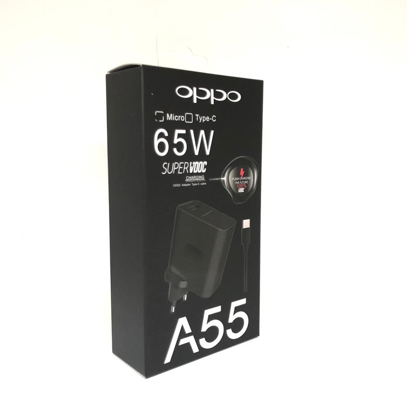 ALL 65WATT Charger Oppo A55 BLACK 65W For Android Dan Micro Super Vooc Casan Oppo A55 Usb Micro Dan Tipe C Super Vooc 65w Promo Sen