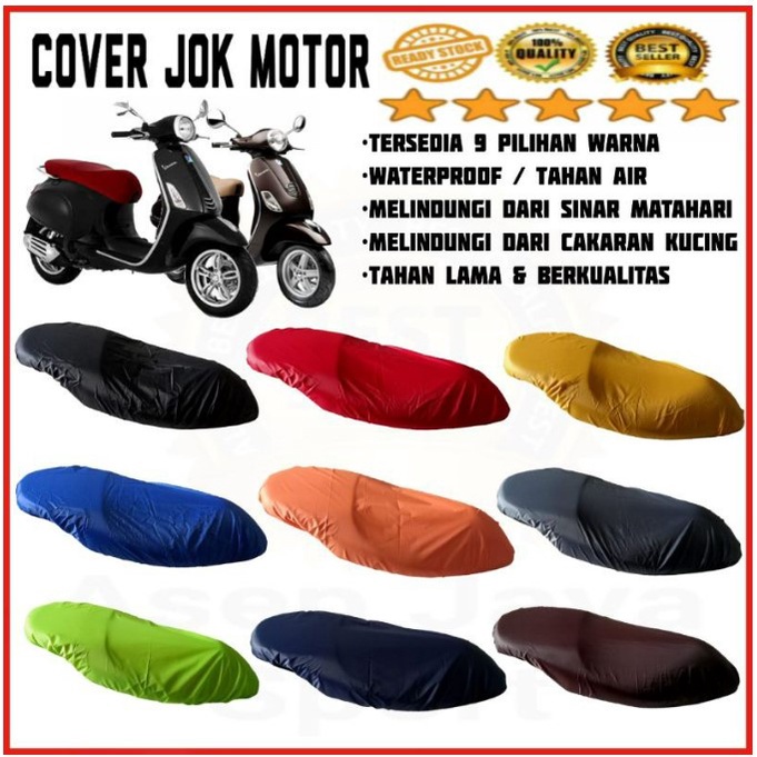 Sarung Cover Pelindung kulit jok motor Murah anti air Waterproof Untuk Vespa Lx Primavera, S, New Sprint Gts Super / Sarung Jok Vespa Metic - COD Terlaris