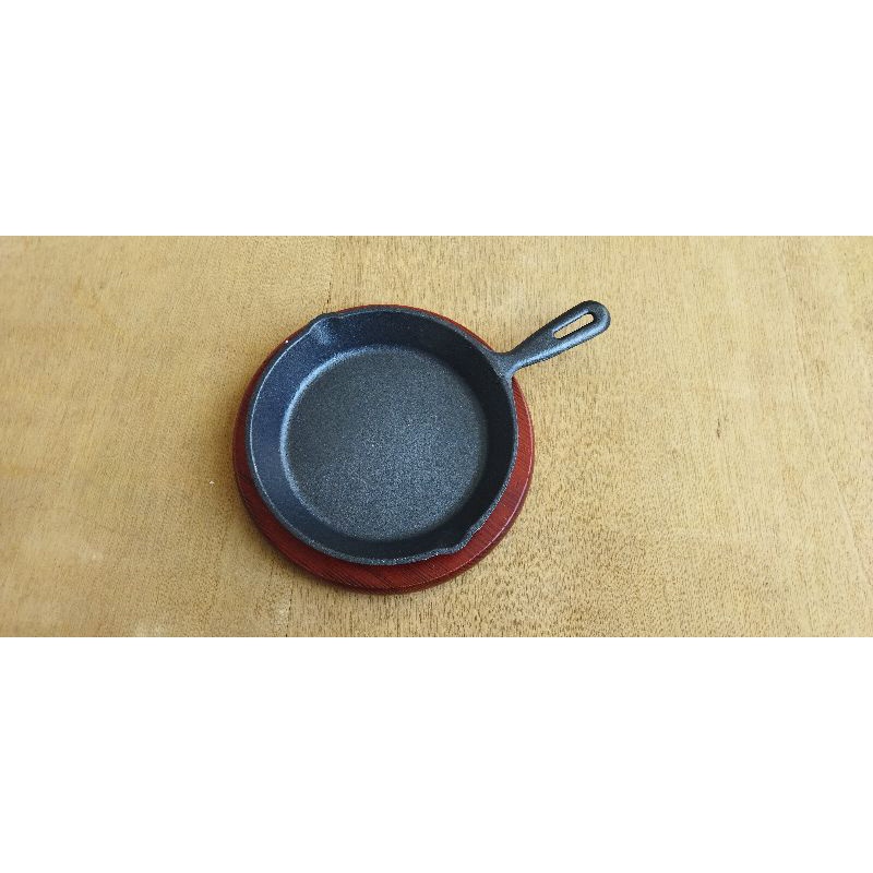 Piring BBQ Pan Hot Plate Bulat + Gagang