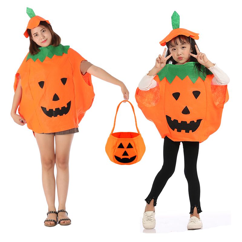 Kostum Labu Halloween Anak dan Dewasa Cosplay Pumpkin Haloween