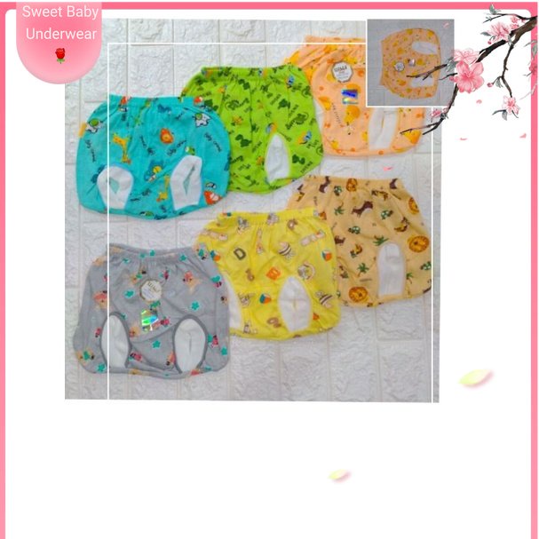 MURAH 1 PCS CELANA POP BAYI USAGI GOLD SNI WARNA FULL PRINT || CELANA KODOK BABY || CELANA KACA MATA