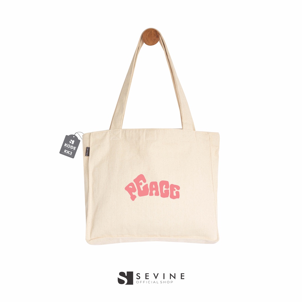 Sevine Totebag Kanvas Tas Wanita Tote Bag Dengan Kantong Laptop Kuliah Sekolah Kerja Quotes Aesthetic - KK