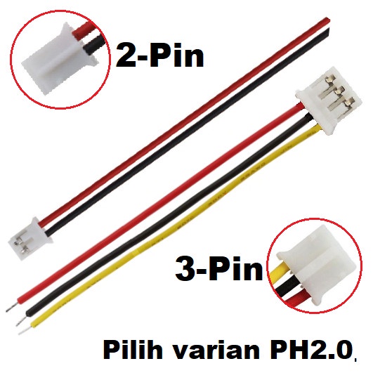 PH2.0 PH Konektor+kabel Soket Terminal 2P 3P 2,3 Pin Socket Connector