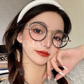 ♥TMALL88♥ Kacamata Bulat Lensa Transparan Kacamata Frame Kacamata Unisex