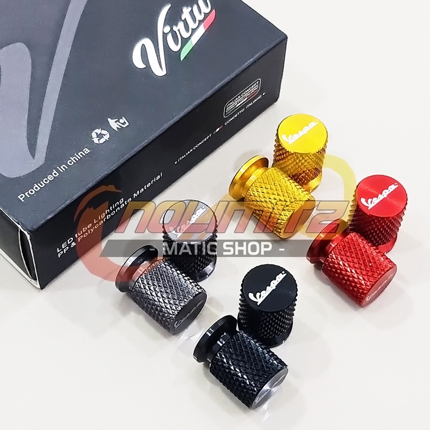 Tutup Pentil Ban Virtu Vespa CNC Universal Sprint Primavera LX S GTS