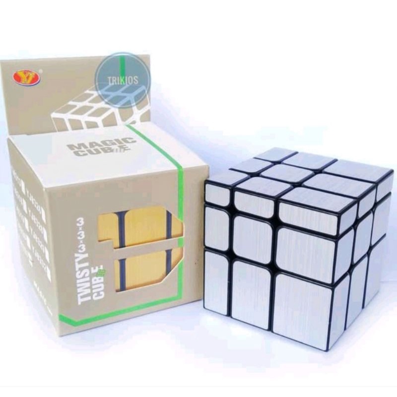 Rubik 3x3 Rubik Mirror 3x3 Rubik Yongjun Warna Silver