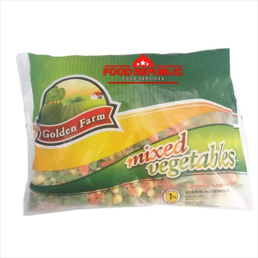 Mix Vegetable / Wortel / Kacang Polong / Jagung Golden Farm 1 Kg