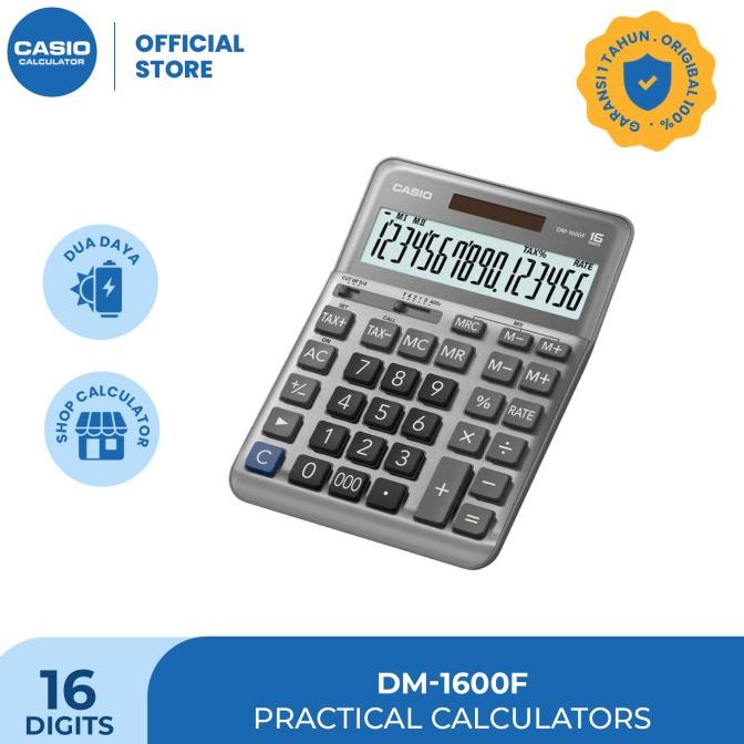 

[COD] CASIO DM-1600F - Kalkulator Kantor - 16 digit TERMURAH Kode 1157