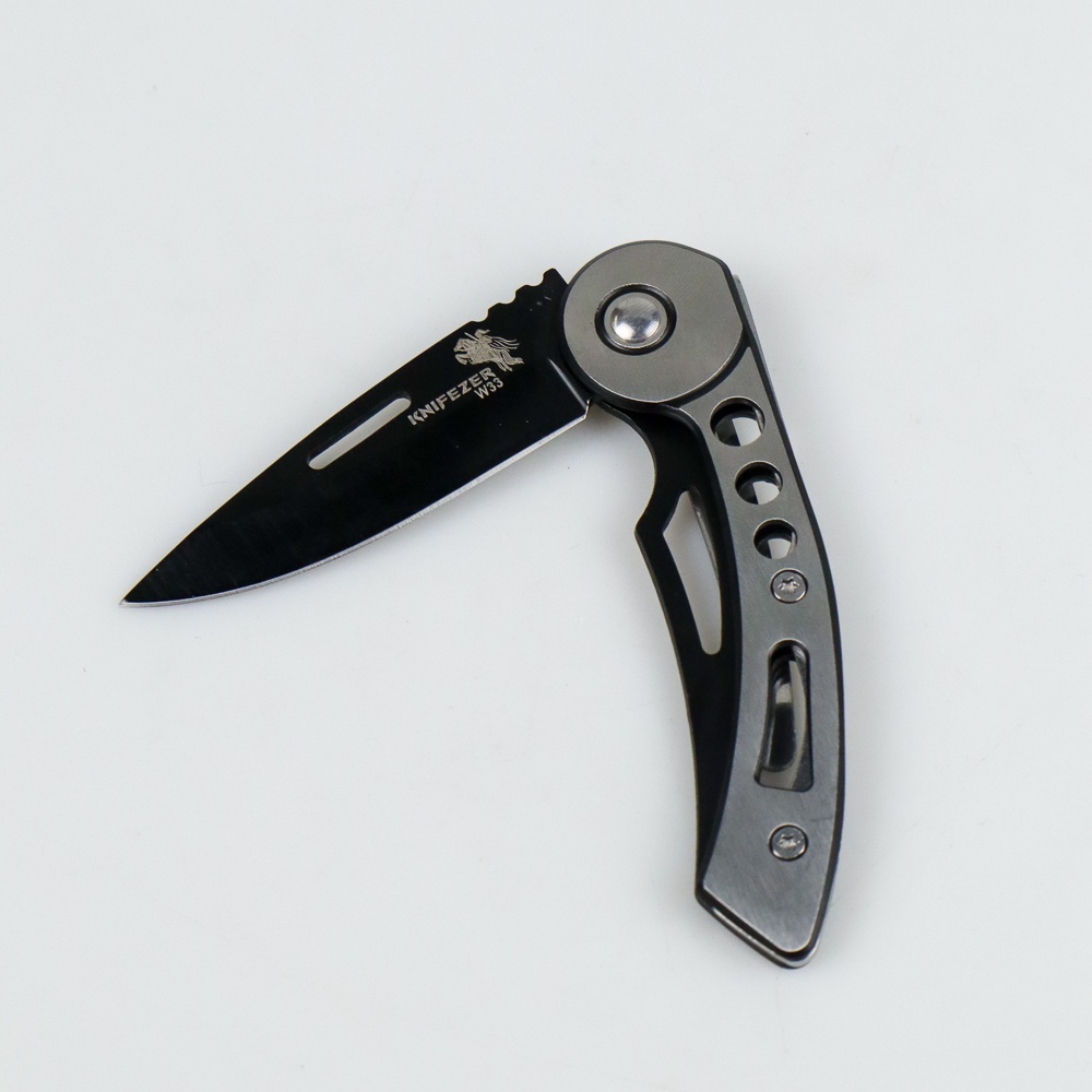 [GROSIR] Survival Tool Pisau Saku Lipat Mini Serbaguna Portable Knife Survival Tool - Hitam