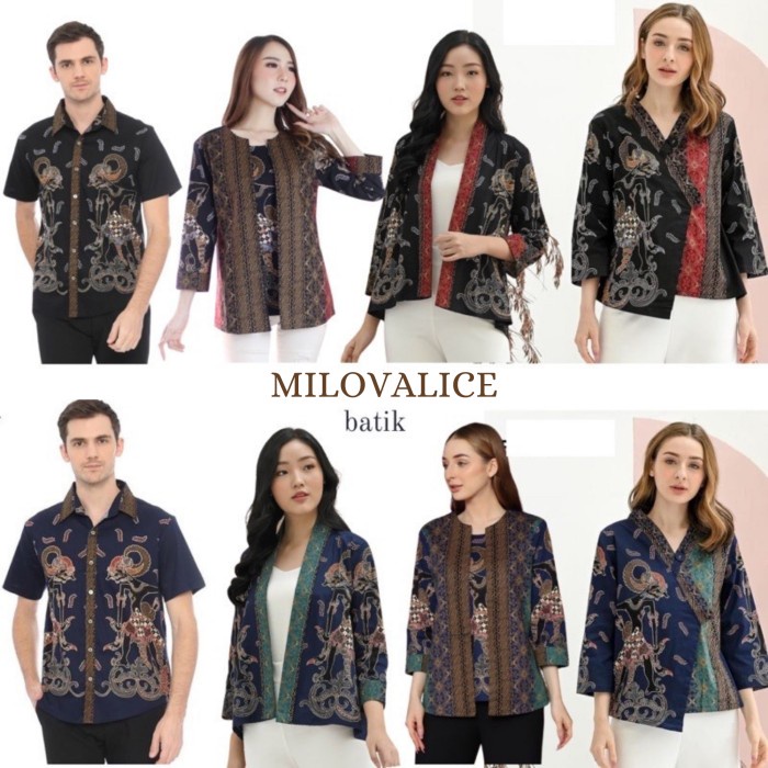 Couple Batik Set Couple Batik Modern / Baju Seragam Family Lebaran - Gg Series