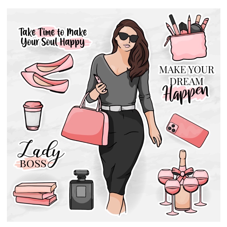 

Sticker Aesthetic Lady Boss - sticker Like A Boss hijab Aesthetic Traveling Journaling