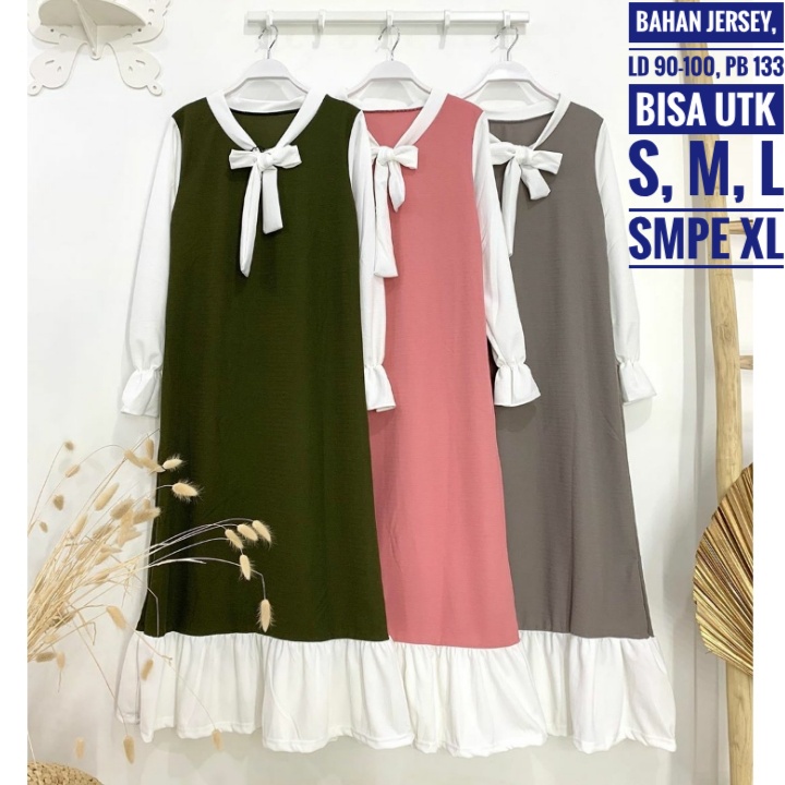 LD 90-100 GAMIS ANAK TANGGUNG 15-18 TAHUN Homedress POLOS REMAJA VOXY