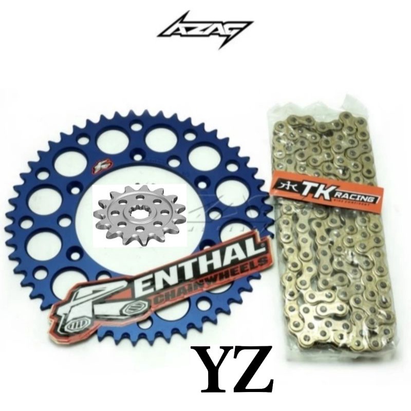 GEAR GIR SET YAMAHA YZ 125 250 450 GEAR RENTHAL RANTAI TK 520