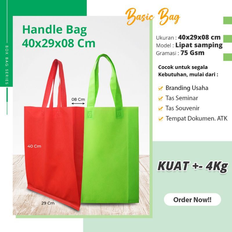 

Tas Spunbond polos Tas Dokumen berkas Tas Belanja 40 29 8
