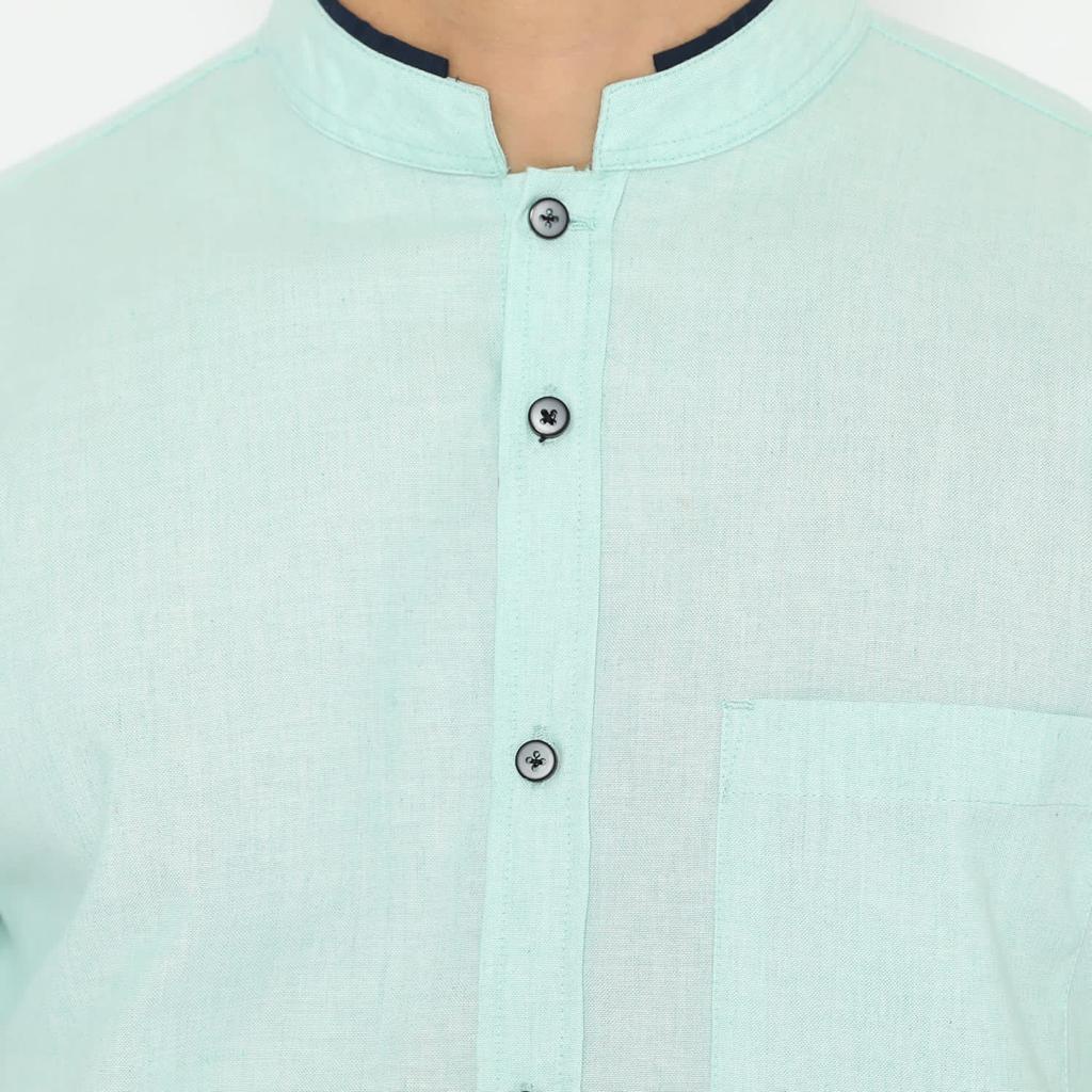 ESCROW Kemeja Koko Zarqa Tosca Bahan Katun Oxford