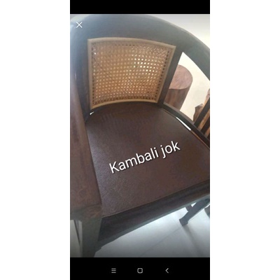 SARUNG+ISI BUSA jok bantalan dudukan kursi sndaran rotan OSCAR ANTI AIR WARNA COKLAT TUA ( berkualit