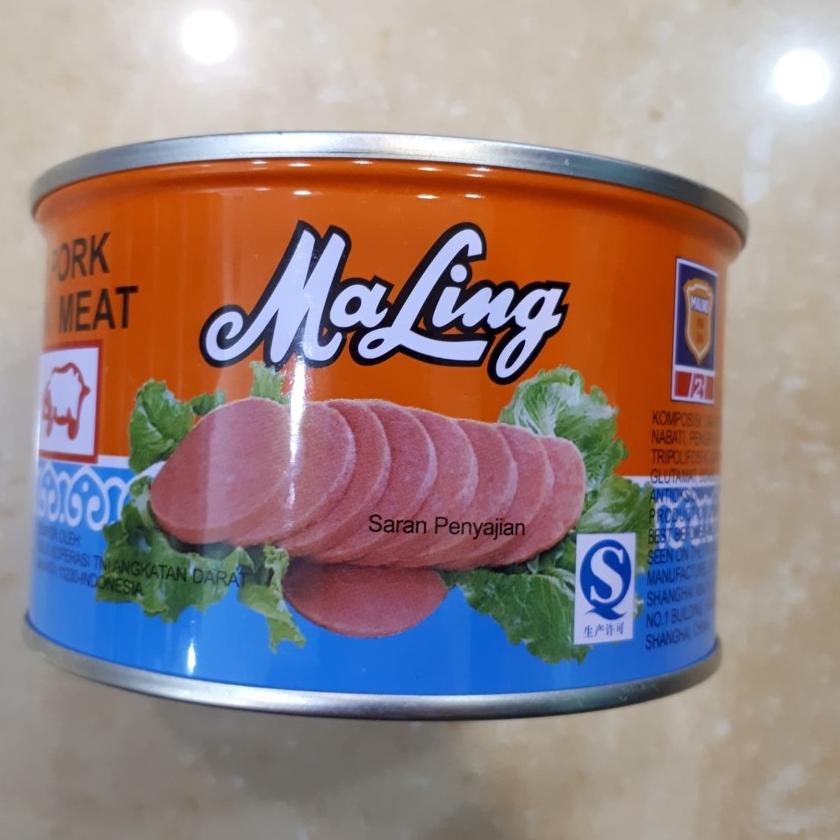 

Ready--Ma Ling Luncheon Pork 397gram TTS Canned / Daging Babi Maling