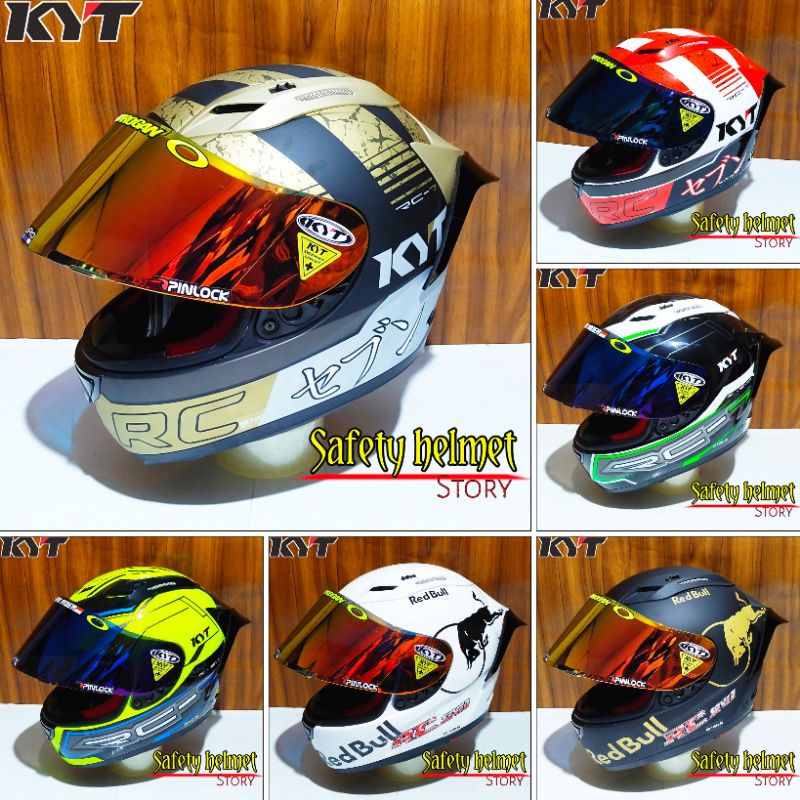 Helm full face KYT RC-7 original modif (paket ganteng)