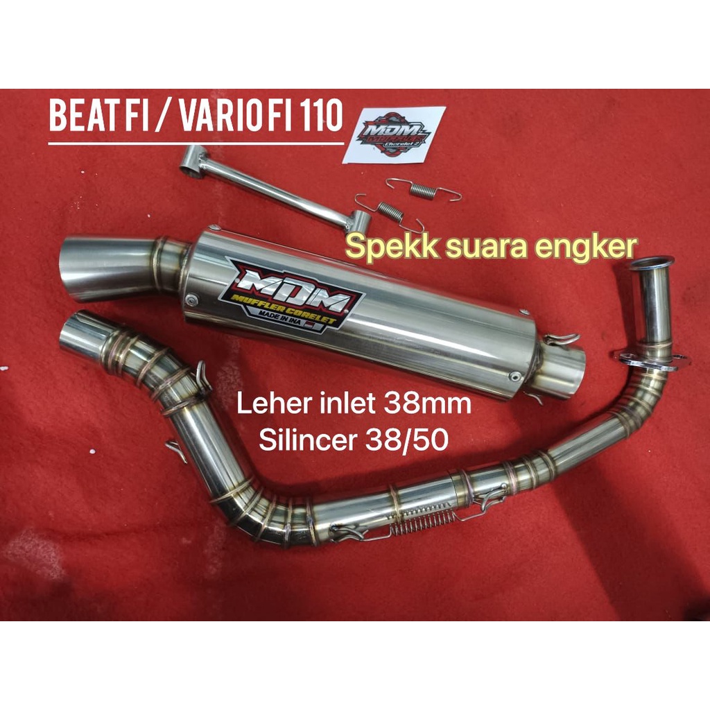 MDM RACING MUFFLER Kenalpot Racing Engker Vario / Beat Saringan EN5