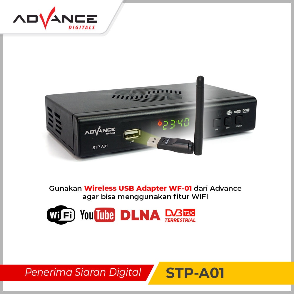 Advance Nijoo&amp;Digital Set Top Box TV Digital Receiver Penerima Siaran Full HD/ STB Wifi Bisa Youtube DVB-T2 Garansi 1 Tahun