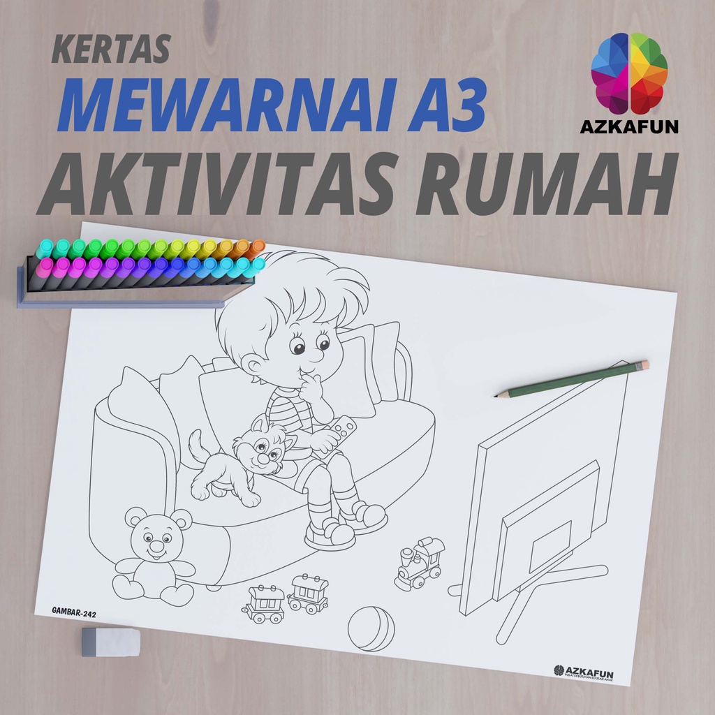 

Kertas Mewarnai A3 AKTIFITAS RUMAH - Mewarnai anak sekolah back to school